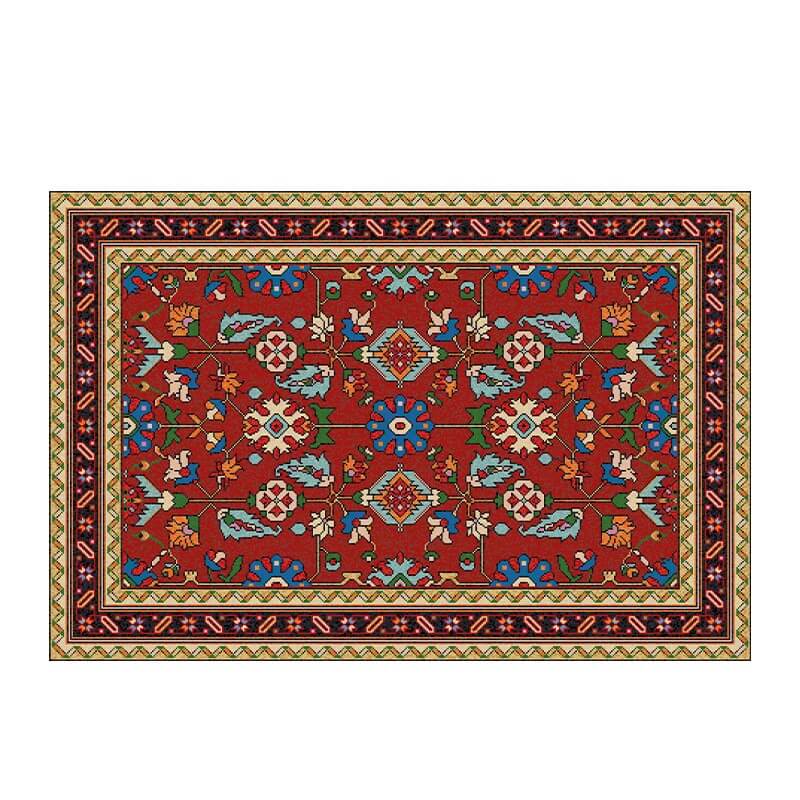 Colorful Distressed Pattern Soft Faux Cashmere Shaggy Rugs For Living Room Bedroom Hall Carpet 27