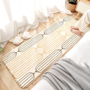 Lines Geometric Pattern Shaggy Soft Girls Boys Bedroom Kids Room Bedside Carpet Rugs Runners