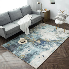 Gradient Abstract Blue Pattern Area Rugs For Living Room Bedroom Kids room