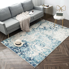 Blue Abstract Gradient Pattern Area Rugs For Living Room Bedroom Kids room