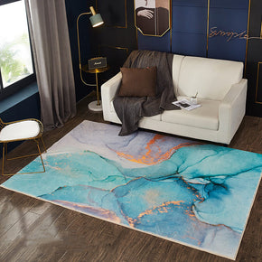 Abstract Ink Blue Purple Soft Simplicity Patterned Rugs Area Rugs For Living Room Bedroom Kids room