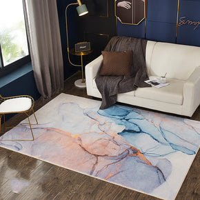 Blue Soft Simplicity Abstract Ink Patterned Rugs Area Rugs For Living Room Bedroom Kids room