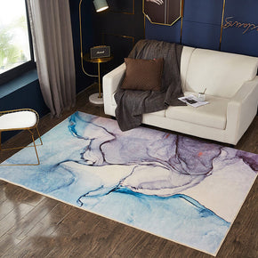 Purple Blue Soft Simplicity Abstract Ink Patterned Rugs Area Rugs For Living Room Bedroom Kids room