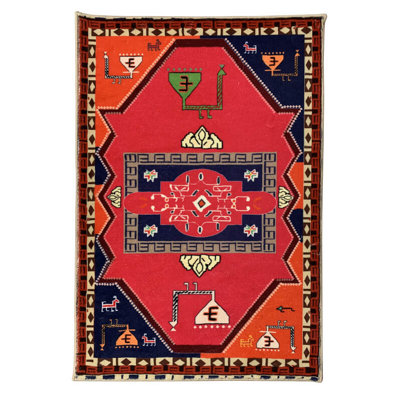 Bright Retro Faux Cashmere Area Rug Soft Carpets For Bedroom Hall Living Room Office