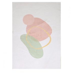 Pink Simple and Fresh Style Rugs Printed Imitation Cashmere Carpets For Living Room Bedroom Bedside