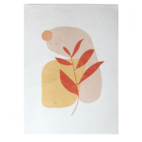 Simple Yellow Imitation Cashmere Rugs Printed Carpets For Living Room Bedroom Bedside
