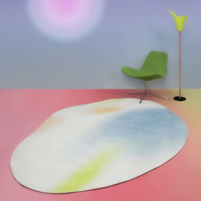 Simple and Creative Irregular Shape Faux Cashmere Shaggy Comfy Area Rugs For Living Room Bedroom Bedside Carpet 04
