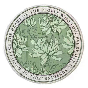 Green Chrysanthemum Pattern Round Faux Cashmere Shaggy Area Rugs For Living Room Bedroom Kids Room Bedside Carpet