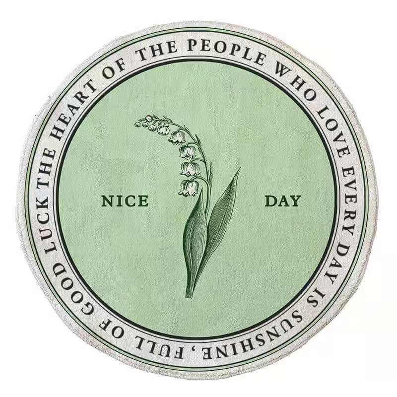 Bell Orchid Pattern Round Faux Cashmere Shaggy Area Rugs For Living Room Bedroom Kids Room Bedside Carpet