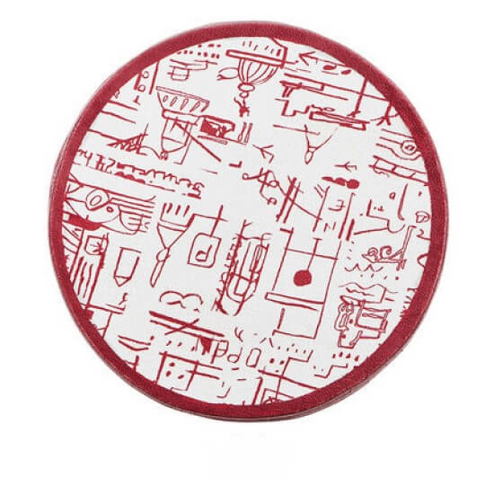Simple Pattern Soft Red Round Carpets Artificial Cashmere Material Rugs For Living Room Bedroom Hall Bedside