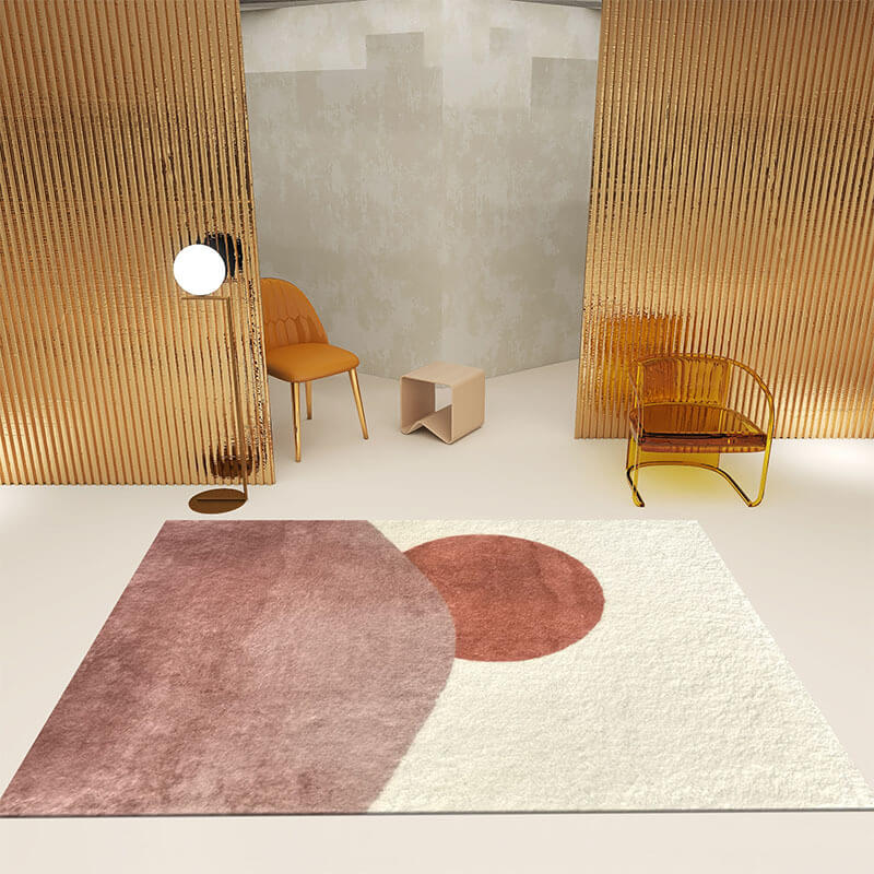 Sunrise Pattern Faux Cashmere Shaggy Comfy Area Rugs For Living Room Bedroom Bedside Carpet