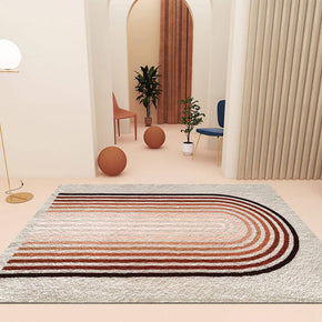 Light Luxury Lines Geometric Pattern Faux Cashmere Shaggy Comfy Area Rugs For Living Room Bedroom Bedside Carpet 01