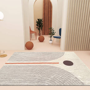 06 Light Luxury Lines Geometric Pattern Faux Cashmere Shaggy Comfy Area Rugs For Living Room Bedroom Bedside Carpet