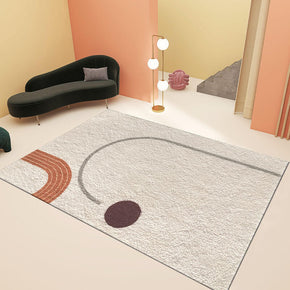 08 Light Luxury Lines Geometric Pattern Faux Cashmere Shaggy Comfy Area Rugs For Living Room Bedroom Bedside Carpet