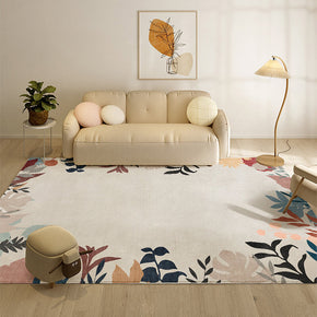 Faux Cashmere Vintage Floral Soft Shaggy Area Rugs For Bedroom Living Room Bedside Office 01