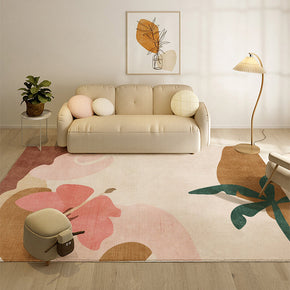 08 Faux Cashmere Vintage Floral Soft Shaggy Area Rugs For Bedroom Living Room Bedside Office