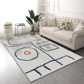 Ugly face Abstract Sketch Patterned Faux Cashmere Carpets Area Rugs For Bedroom Hall Office Living Room