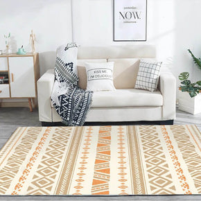 Yellow Moroccan Pattern Faux Cashmere Shaggy Comfy Area Rugs For Living Room Bedroom Bedside Carpet