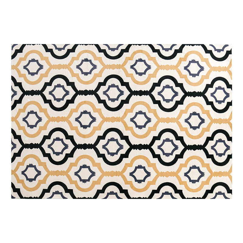 Lantern Geometric Pattern Faux Cashmere Soft Shaggy Area Rug Carpets For Living Room Bedroom Hall Office