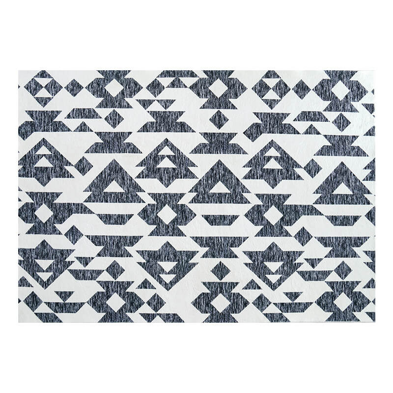 Triangle Geometric Pattern Faux Cashmere Soft Shaggy Area Rug Carpets For Living Room Bedroom Hall Office