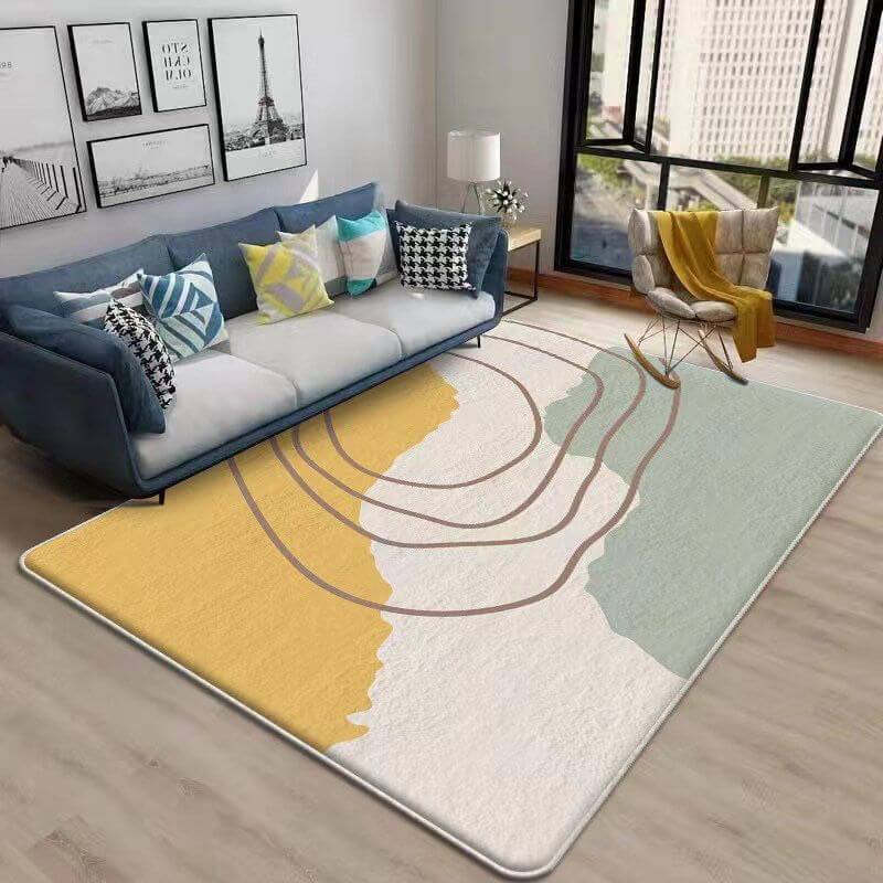 9 Styles Modern and Simple Pattern Faux Cashmere Soft Shaggy Area Rugs For Bedroom Living Room Bedside Office