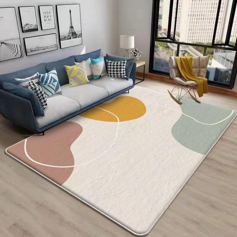 9 Styles Modern and Simple Pattern Faux Cashmere Soft Shaggy Area Rugs For Bedroom Living Room Bedside Office