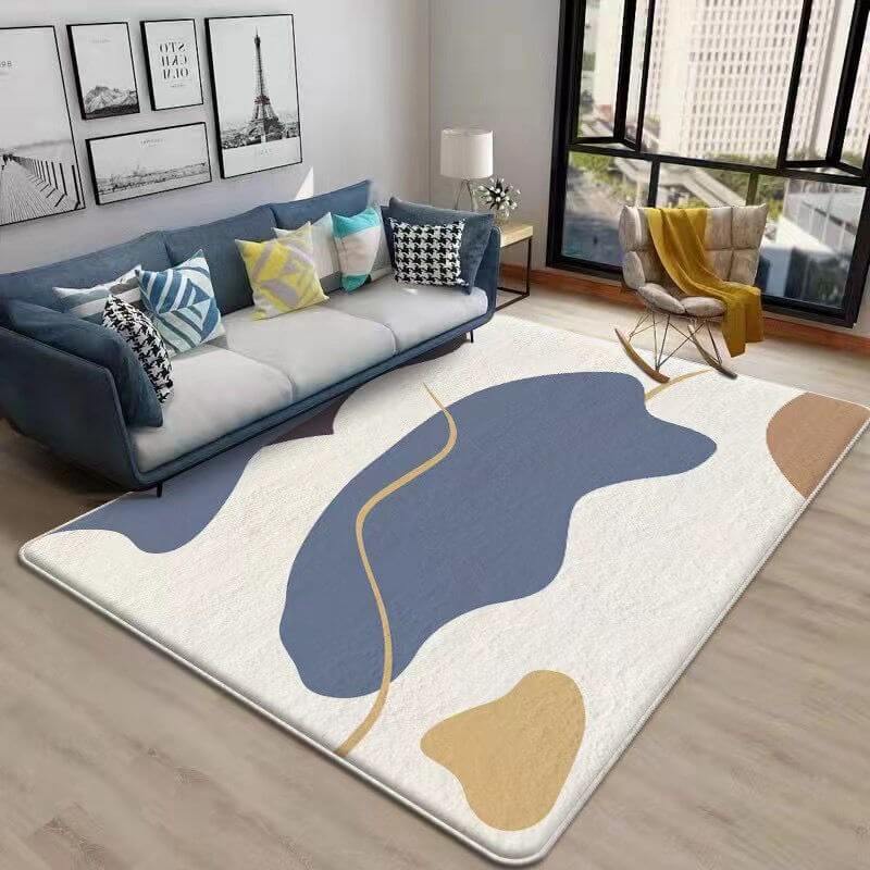 9 Styles Modern and Simple Pattern Faux Cashmere Soft Shaggy Area Rugs For Bedroom Living Room Bedside Office