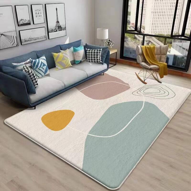9 Styles Modern and Simple Pattern Faux Cashmere Soft Shaggy Area Rugs For Bedroom Living Room Bedside Office