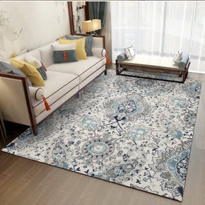 Vintage Pattern Faux Cashmere Soft Shaggy Area Rugs For Living Room Bedroom Hall Carpets 01