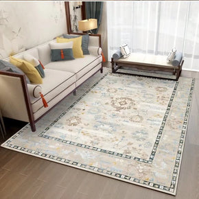 Vintage Pattern Faux Cashmere Soft Shaggy Area Rugs For Living Room Bedroom Hall Carpets 02