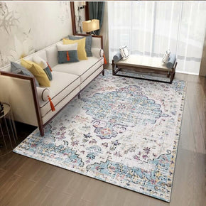 04 Vintage Pattern Faux Cashmere Soft Shaggy Area Rugs For Living Room Bedroom Hall Carpets