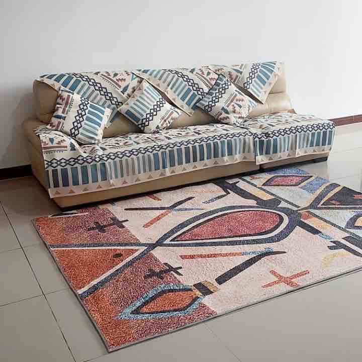 Moroccan Faux Cashmere Colorful Area Rugs Living Room Hall and Office Carpets