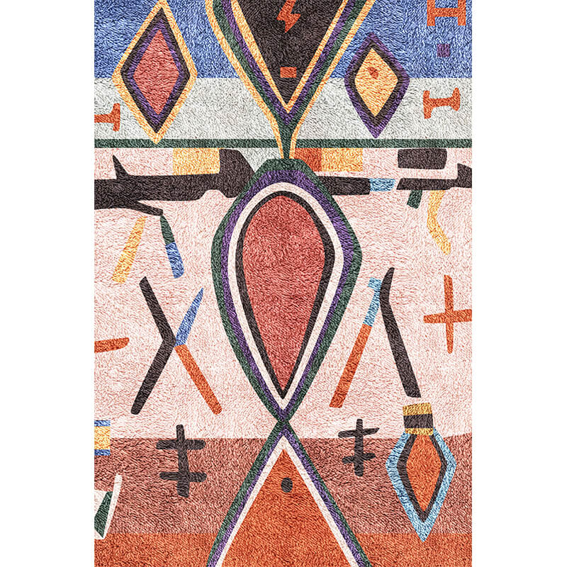 Moroccan Faux Cashmere Colorful Area Rugs Living Room Hall and Office Carpets