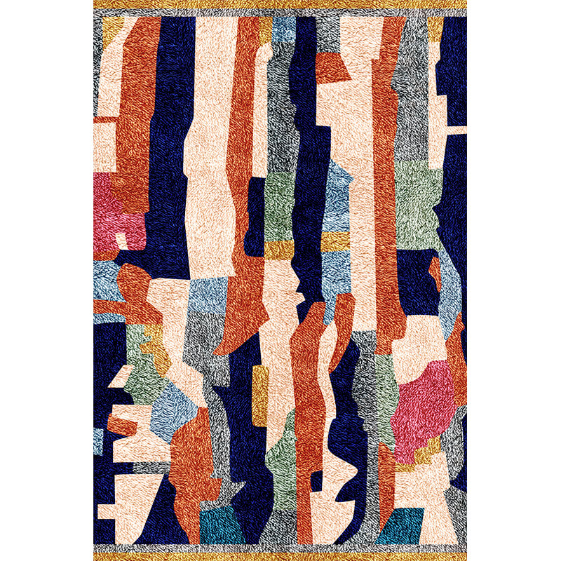 Multi-coloured Abstract Striped Faux Cashmere Area Rugs Hall Living Room and Office Carpets