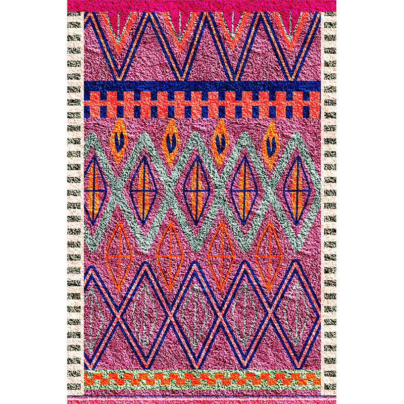 Pink Purple Moroccan Pattern Faux Cashmere Area Rugs Living Room Office and Hall Carpets