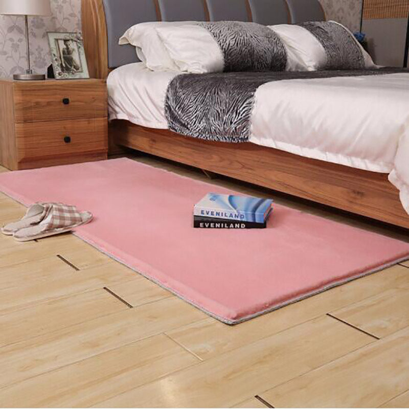 Pink Quality Faux Rabbit Fur Plush Soft Shaggy Rugs For Living Room Nursery Bedroom Bedside Rugs Floor Mats
