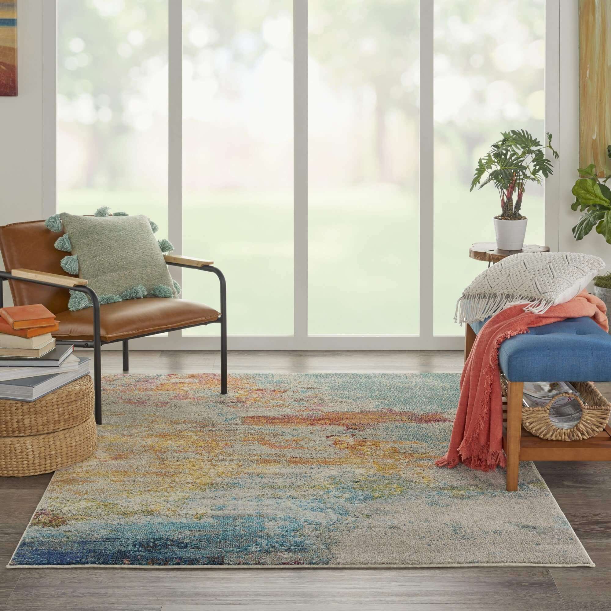 Colorful Simple Abstract Modern Rugs For the Living Room Bedroom Hall Area Rugs