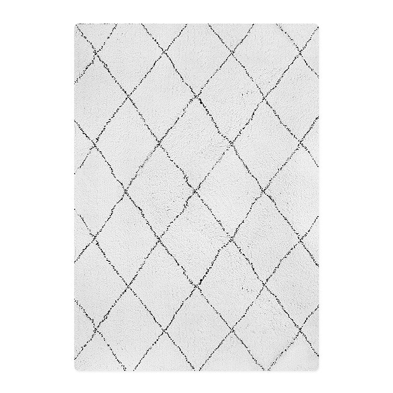 Moroccan Style Striped Shaggy Cotton For Living Room Bedroom Kids Room Hall Area Rug Carpet