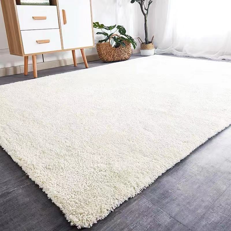 Creamy-White Plain Quality Soft Cotton Rug Carpet For Living Room Bedroom Kids Room Hall Area