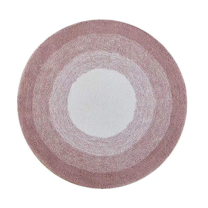 Gradient Red Round Rugs Pattern Carpets For Living Room Bedroom Hall