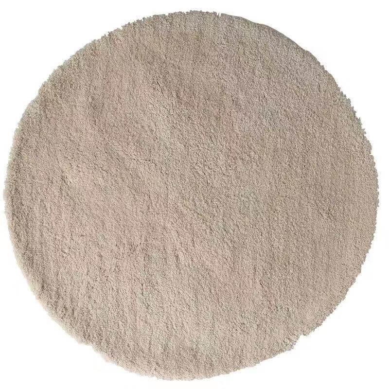 Solid Colour Round Rugs Pattern Carpets For Living Room Bedroom Hall