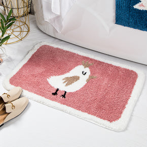 Cartoon Cute Bird Patterned Entryway Doormat Rugs Kitchen Bathroom Anti-skip Mats