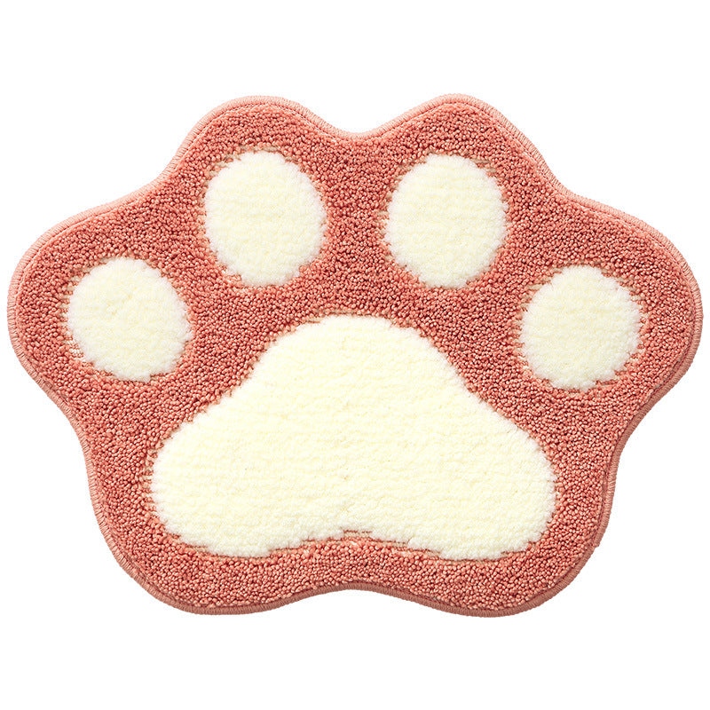 Pink Cute Cartoon Cat Claw Girl's Bedroom Kids Room Bedside Floor Mat Bathroom Entryway Anti-slip Doormat Rugs