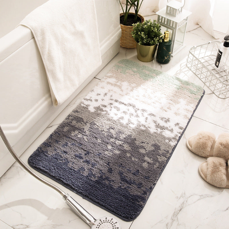 Multicolour Gradient Striped Patterned Entryway Doormat Rugs Kitchen Bathroom Anti-slip Mats