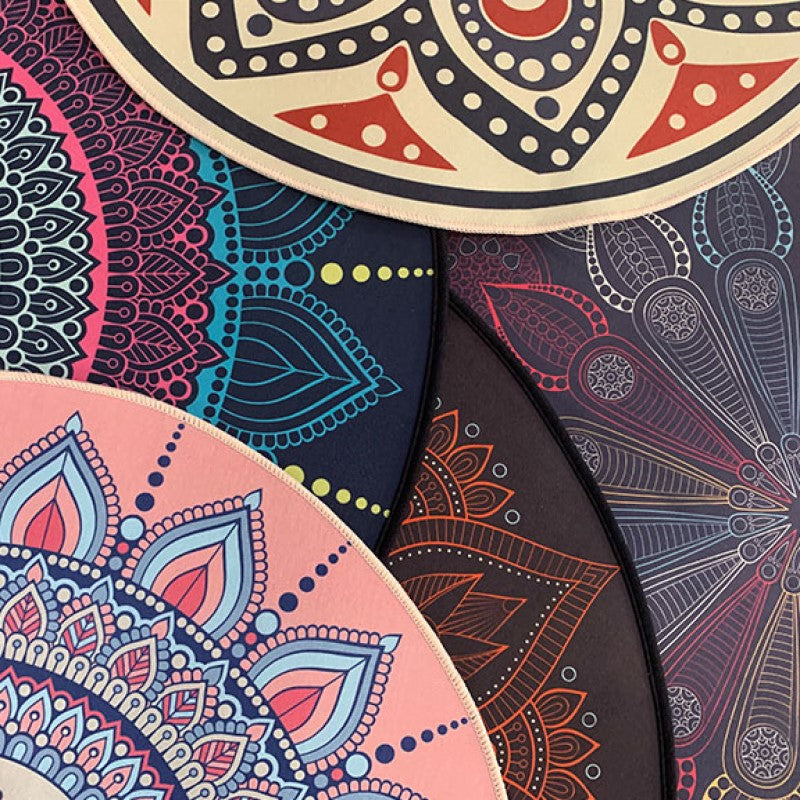 Round Flower Pattern Multicolor Area Rugs for Living Room Office Office Hall