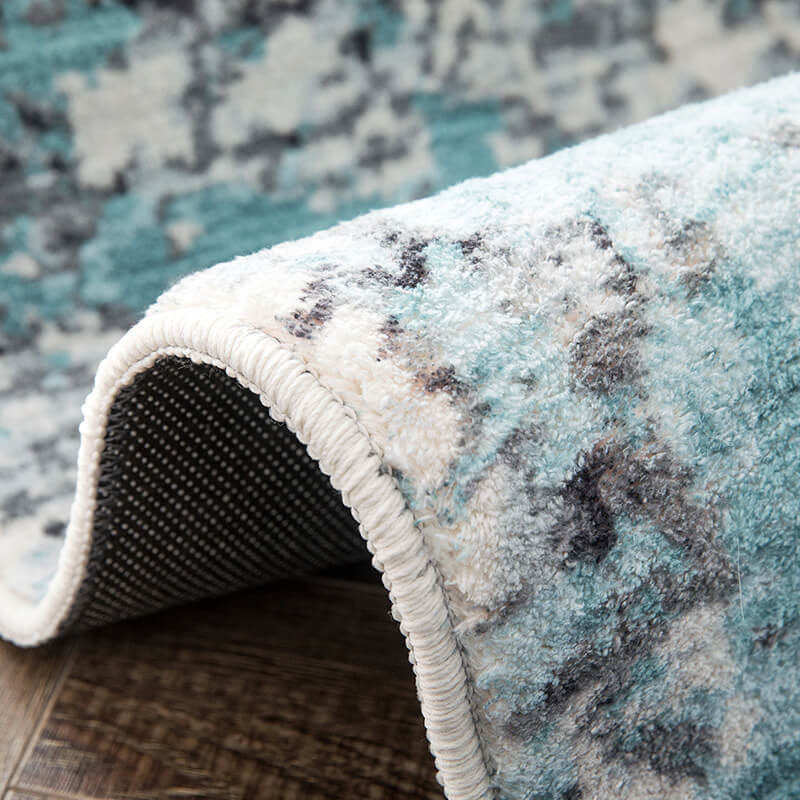 Gradient Blue Abstract Pattern Area Rugs For Living Room Bedroom Kids room