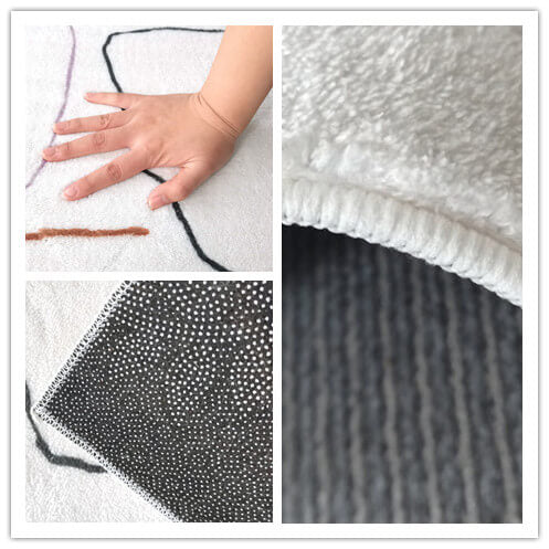 Simple Abstract Sketch Patterned Faux Cashmere Carpets Area Rugs For Bedroom Hall Office Living Room