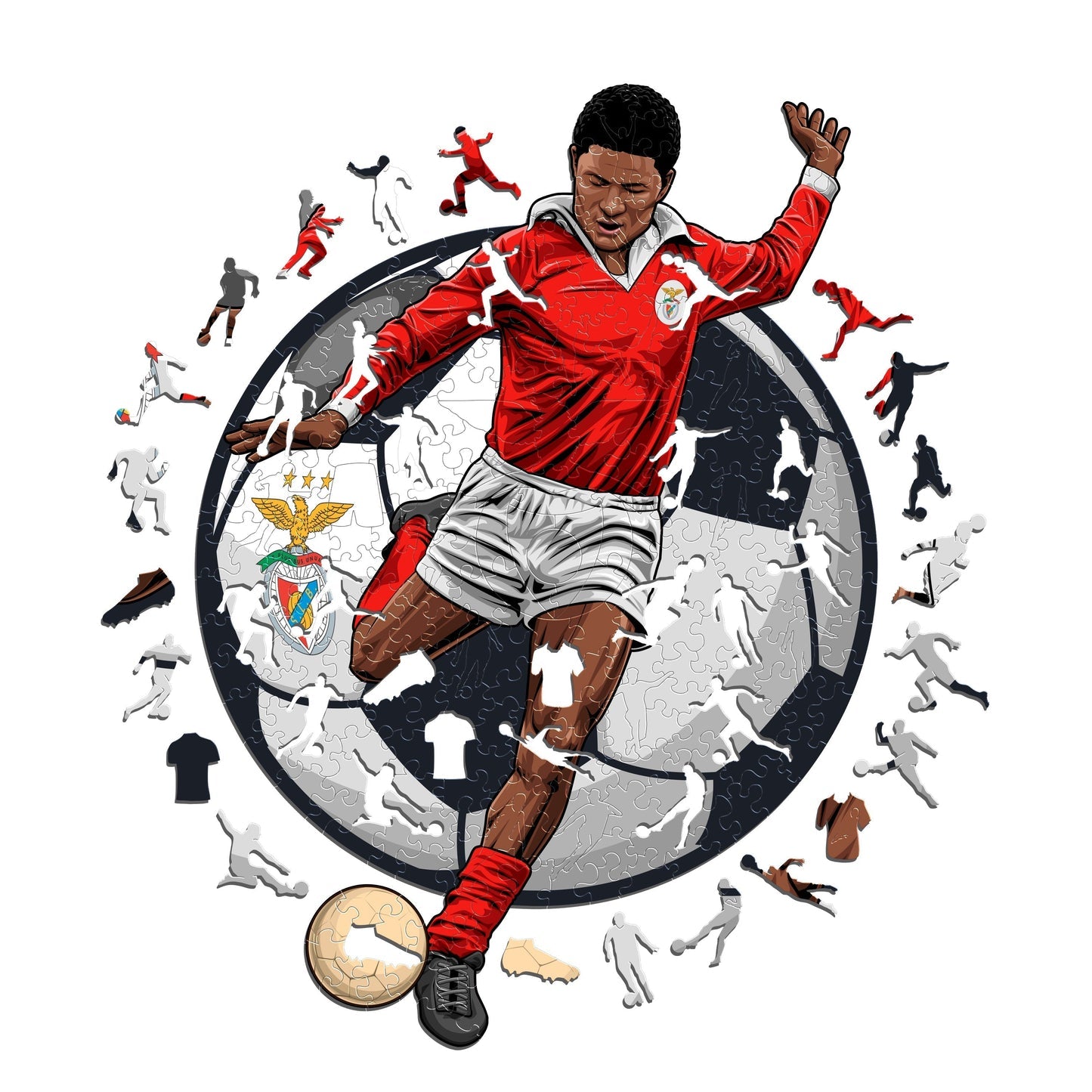 Eusébio - Official Wooden Puzzle