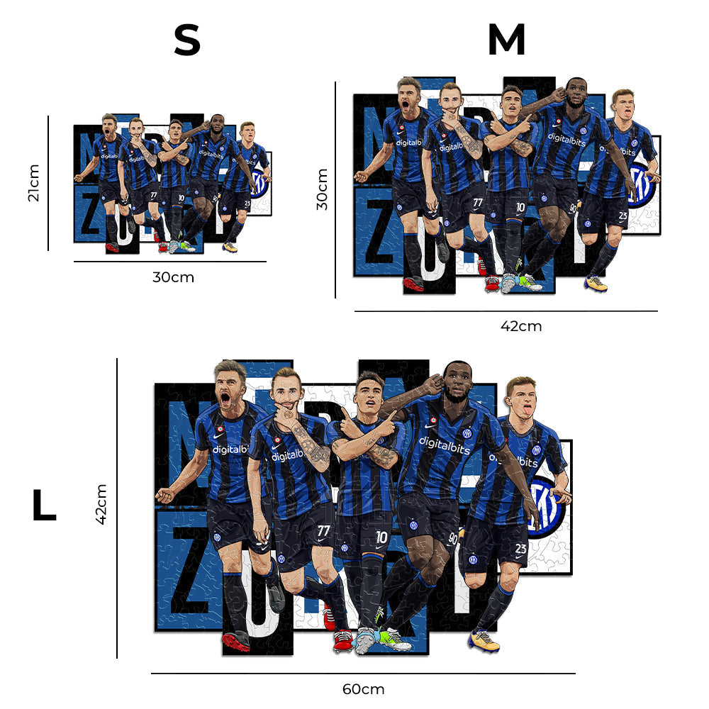 FC Inter® 5 Players - Official Wooden Puzzle (LIMITED EDITION)
