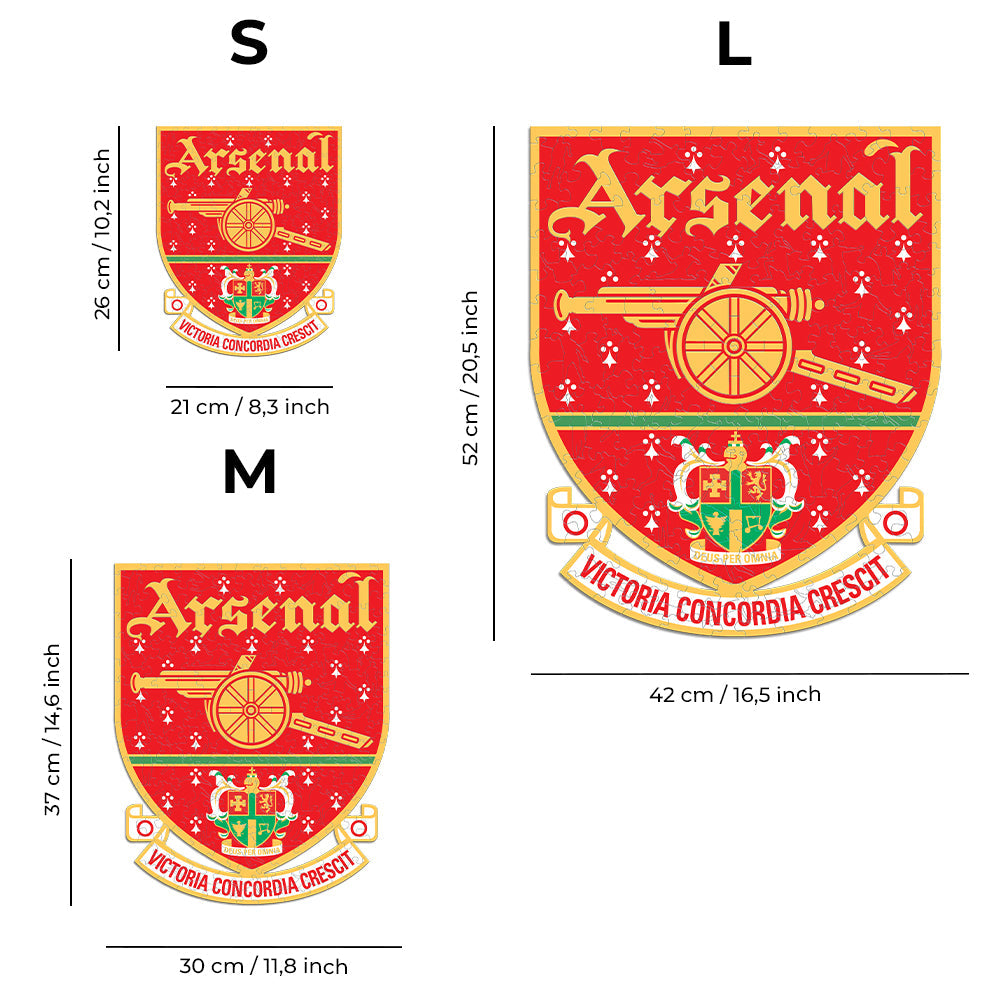 Arsenal FC® Retro Logo - Official Wooden Puzzle